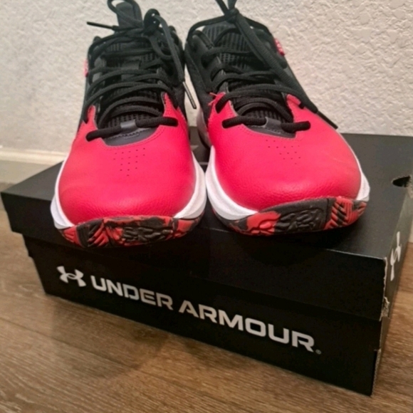 Under Armour Lockdown 7 Basketball Sneakers Red & Black US  Mens Size 10 ( EUC) - Picture 3 of 7